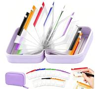 Waterproof Pill Pouch Set - Travel Pills Organizer with 14pcs Color-coded Pouches, A8 Waterproof Pill Pouches with Crush-Resistant Shell for Travel, 7 to 14 Days of Meds & Medicine (Purple)