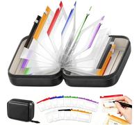 Waterproof Pill Pouch Set - Travel Pills Organizer with 14pcs Color-coded Pouches, A8 Waterproof Pill Pouches with Crush-Resistant Shell for Travel, 7 to 14 Days of Meds & Medicine (Black)