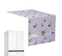 Waterproof Refrigerator Top Cover, Dustproof Refrigerator Top Covers, Large Fridge Dust Cover, Kitchen Appliance Dust Protector with Storage Bag 67x26x0.2" for Kitchen Appliances