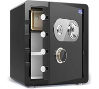 Waterproof Safe Safes and Boxes Small, All-Steel Mechanical Code Lock Disk Fireproof Anti-Theft Cash Cabinet That Can Be Fixed on The Wall, 3 Sizes for Home