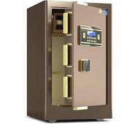 Waterproof Security Digital Steel Electronic Password Safe, Fireproof and Anti-Theft Safety Cabinet Storage Box, Flat Door Tamper Proo