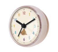 Waterproof Shower Clock - Suction Cup Round Decor Clock for Bear Pattern | Moisture Resistant Quartz with Movement Design, Silent Bathroom Wall Timer, Spa Kitchen Pool Toilet for Time Display Accessor