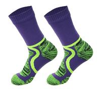 Waterproof Socks Breathable Outdoor Waterproof Hiking Wading Camping Winter Skiing Sock Riding Fishing Snow Warm Seamless Sock Pour Homme(Purple,Size 47-50)