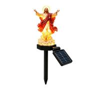 Waterproof Solar Light Jesus Statue Religious Sculpture Outdoor Decor