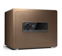 Waterproof, Steel and Lock Box Fireproof Document Safe Home with Electronic Keypad & Key, Security for Money Medicine Valuables, Brown
