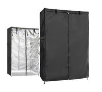 Waterproof Storage Shelf Cover With Front Zipper Design - Clear Window Dustproof Waterproof Oxford | Clothing Rack Protector For Warehouse Shed Laundry Basement Attic Kitchen Pantry Office Patio