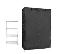 Waterproof Storage Shelf Cover With Front Zipper Design - Clear Window Dustproof Waterproof Oxford | Clothing Rack Protector For Warehouse Shed Laundry Basement Attic Kitchen Pantry Office Patio