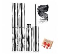 Waterproof & Sweatproof Lengthening & Curling Mascara,2025 Eyelash Primer Before Mascara,Made with Spiral-Threaded Brush,Build Fuller 3D Lashes, Clump-, Smudge- and Flake-Free (2PCS)