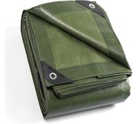 Waterproof Tarpaulin 2 x 2 m Green 160 g/m² Polyethylene Tarpaulin UV Resistant with Eyelets
