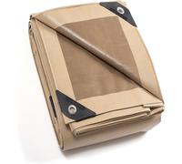 Waterproof Tarpaulin Waterproof Tarpaulin 3 x 3 m Beige/Khaki 160 g/m² Polyethylene Tarpaulin UV Resistant with Eyelets