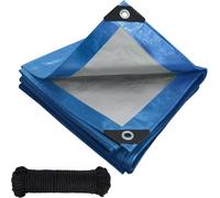 Waterproof Tarpaulin with Engraved Rings 120 g/m² Weatherproof Dust-Proof UV Resistant Tear Resistant for Garden Furniture Wood Car Boat Roof Trampoline.[C10]