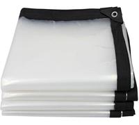 Waterproof Tarpaulin With Transparent Eyelets 3 X 7 M,Outdoor Protective Tarpaulins,Transparent Plastic Tarpaulin,Thick,Tear-Proof,Tarpaulins Protection Against Ai Rain