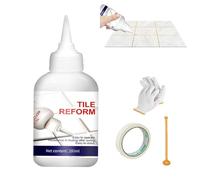 Waterproof Tile Gap Repair Filler, Repair And Renew Tile Joints,Multipurpose Waterproof Tile Gap Filler, A Variety Of Colors To Choose From, For Living Room Bathrooms Kitchens. (White, 280ml)