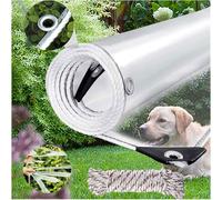 Waterproof Transparent Tarpaulin With Eyelet,0.35 Mm Thick Multifunctional Pvc Protection Tarpaulins,For Swimming Pools,Garden,Car,Furniture,Includes Rope And Cable Ties (1 X 2 M)