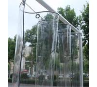 Waterproof Transparent Tarpaulin with Eyelets PVC Transparent Tearproof Weatherproof Garden Furniture Gazebo Patio Greenhouse with Rope 1 x 3 m
