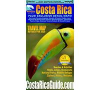 Waterproof Travel Map Of Costa Rica