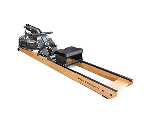 WaterRower Pure Design VR2 - Machine à Rameur avec Résistance à l'eau - Structure en Acier et Aluminium - Machine à Rameur pour la Maison avec Moniteur LCD - Poids Max. 120 Kg