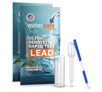 Watersafe Kit de test de plomb dans l'eau potable - Conforme à l'EPA et vérifié en laboratoire - Détection en 8 minutes en dessous de 5 PPB - Test à domicile facile et précis pour l'eau du robinet et