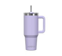 WATERSY 891ml Mug Isotherme avec Paille et Poignée, 30oz Double Acier Inoxydable Violet Tasse de Voyage Isotherme, Anti-fuite, Gobelet à Café à Emporter, Pour Voiture, Bureau, Travel