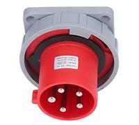 Watertight Aviation Connector 63A IP67 | 3P + N + E Industrial Socket AC 220-380V / 240-415V | Nylon Brass 5 Pin Outlet for Demanding Environments/Outdoor Use/Industrial