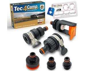 Watertwin Adaptateur de réservoir d'eau pour camping-car, accessoires de recharge pour caravane, bouchon de réservoir d'eau avec double raccord Gardena (kit de voleur d'eau)