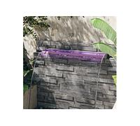 Déversoir pour Cascade avec LED RVB Inox 30 cm Piscine Etang Jardin vidaXL