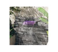 Déversoir pour Cascade avec LED RVB Inox 30 cm Piscine Etang Jardin vidaXL