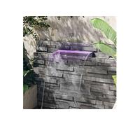 Déversoir pour cascade - Acrylique - 60 cm - LED RVB - Gris et transparent - Durable