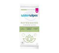 WaterWipes Lingettes Féminines Refreshing, sans parfum, pH adapté, 1 Pack | Lingette de soin intime aux postbiotiques, neutralise les odeurs, approuvée par gynécologues et dermatologues, 28 unités