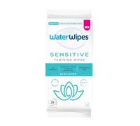 WaterWipes Lingettes Féminines Sensitive, sans parfum, 99,9% d'eau, 1 Pack | Lingette pH adapté, approuvée par gynécologues et dermatologues, nettoyage quotidien, aide à prévenir les odeurs, 28 unités