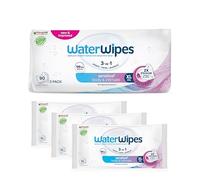 WaterWipes Sensitive+ Body & Intimate Wipes, Hygiène Corporelle et Intime, 90 lingettes (3 paquets), 3-en-1 nettoie, soigne, protège, 99,9% d'eau, lingettes humides non parfumées, Adult Care