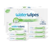 WaterWipes Sensitive+ Hydrating Boost Wipes, 360 unités (6 paquets), 3-en-1 nettoie, soigne, hydrate, 99% d'eau avec aloe vera, non parfumées