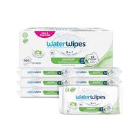 WaterWipes Sensitive+ Hydrating Boost Wipes, 360 unités (6 paquets), 3-en-1 nettoie, soigne, hydrate, 99% d'eau avec aloe vera, non parfumées