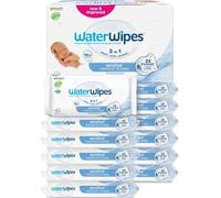 WaterWipes Sensitive+ Newborn & Baby Wipes, 12 Paquets