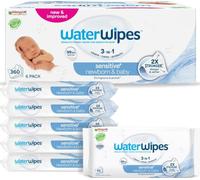 WaterWipes Peau Sensible+ Lingettes Nouveau-Né et Bébé, 6 Paquets