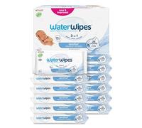 WaterWipes Sensitive+ Newborn & Baby Wipes, Lingettes Pour Nouveau-Nés et Bébés, 720 unités (12 paquets), 3-en-1 nettoie, soigne, protège, 99,9% d'eau, non parfumées