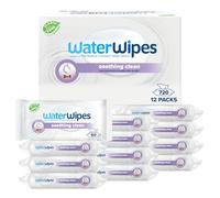WaterWipes Soothing Clean Baby Wipes, 720 unités (12 paquets), 99% d'eau avec extraits botaniques, 3-en-1 nettoie, soigne, apaise, non parfumées, emballage pouvant varier