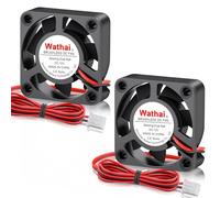 Wathai Lot de 2 petits ventilateurs de refroidissement 40 mm x 10 mm CC 12 V 6500 tr/min double boule sans balais 12 V pour imprimante 3D, amplificateur, boîtier d'ordinateur, chargeurs de batterie