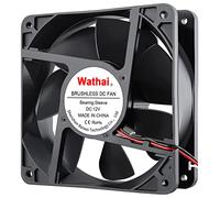 Wathai Ventilateur de refroidissement sans balais 2 broches 120 mm x 38 mm 12 V DC