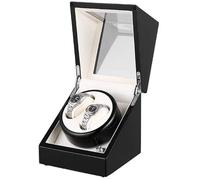 Wather Winder Automatic Rotation Windrs Double Affichage Case de Stockage en Bois 4 Modes avec Verrouillage du Poignet Rotateur 2 Mode d'alimentation 1 18 × 18cm Good Times Watch Winner