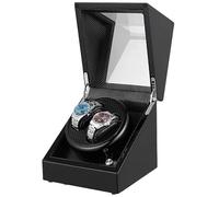 Wather Winder Automatic Rotation Windrs Double Affichage Case de Stockage en Bois 4 Modes avec Verrouillage du Poignet Rotateur 2 Mode d'alimentation 1 18 × 18cm Good Times Watch Winner