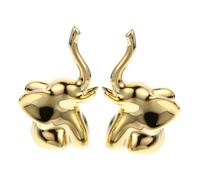 WATIIFUFU 1 Ensemble 2 Pièces décoration de plaque de bijoux porte-anneaux de poterie Porte-bijoux elephant decoration jewelry organizer support de stockage porte-bague éléphant céramique