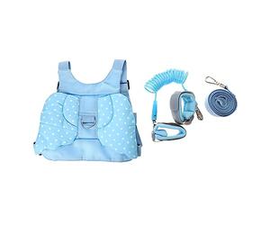 WATIIFUFU 1 Jeu Gilet Anti-perte Pour Écouteurs Petit à D'appoint Serrures Bébé Voyage Tout-petit Qui Marche Casque Parent Laisse Bébés Plastique Blue