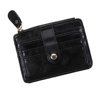 WATIIFUFU 1 Pc à Main Simple Portefeuilles De Cartes pour Femmes Minces à Main Fille Titulaire d'une Carte Porte-Monnaie De Carte Portefeuille Femme Poche Black