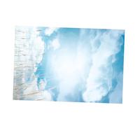WATIIFUFU 1 Pc Ciel Bleu et Fond de Nuages Blancs bannière de Photographie Suspendue Papier Peint Mural Home Decor Nappe de Table voilages Fond de Ciel Bleu Toile de Fond pour Photos