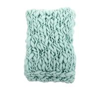 WATIIFUFU 1 Pc Couverture en Laine Couverture en Grosse Maille pour Bébé Nouveau Née Nourrisson Nouveau-né Posant des s en Tricot Photo Tricot Plaids Coton Green