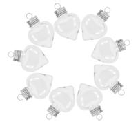 WATIIFUFU 10 Bouteilles Décoratives de Cœur en Pet et Aluminium, Bien Conçues et Faciles à Transporter, Décoration de Fêtes et Sapins de Noël, Lot de 10 Pièces