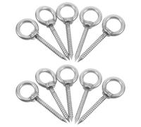 WATIIFUFU 10 pièces Lot de Crochets à Œil en Acier Résistant Vis Autotaraudeuses avec Anneau Rond pour Suspension Plafond et Mur Supports Multifonctions pour Cuisine et Intérieur Extérieurs