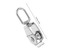 WATIIFUFU 10 pièces Lot de Poulies de Levage Acier Inoxydable Roue à Gorge pour Câble Acier Poulie Fixe pour Système de Mouflage Roue de Guidage pour Porte Coulissante Installation Simple