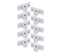 WATIIFUFU 10 Pièces Support en Aluminium pour Roulette à Rainure en T, Angle de Fixation Robuste en Aluminium Argenté, Adapté aux Meubles DIY et Projets Industriels, Compatible Vis M6